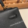 ブラック 89 /Black (Noir) ゴールド金具  kelly25-070 全手縫い エルメス ケリー25cm 外縫い ヴォーエプソン Epsom