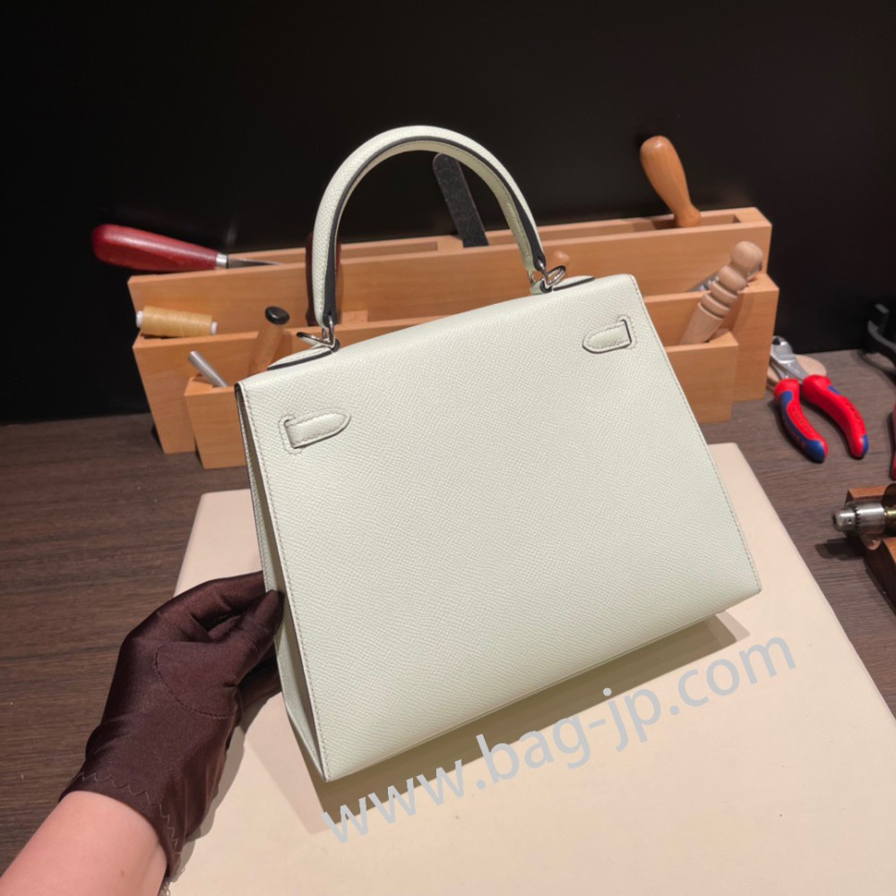 ナタ I2 /Nata シルバー金具  kelly25-075 全手縫い エルメス ケリー25cm 外縫い ヴォーエプソン Epsom