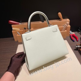ナタ I2 /Nata シルバー金具  kelly25-075 全手縫い エルメス ケリー25cm 外縫い ヴォーエプソン Epsom