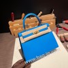 ブルーフリーダ 0F /Blue Frida ゴールド金具  kelly25-077 全手縫い エルメス ケリー25cm 外縫い ヴォーエプソン Epsom
