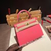 ローズリップスティック U5 /Rose Lipstick ゴールド金具  kelly25-078 全手縫い エルメス ケリー25cm 外縫い ヴォーエプソン Epsom