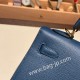 エルメス ケリー25cm 外縫い ヴォーエプソン Epsom  ディープブルー S4 /Deep Blue ゴールド金具  kelly25-082 全手縫い