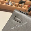 グリメイヤー 0L/ Gris Meyer シルバー金具  kelly25-083 全手縫い エルメス ケリー25cm 外縫い ヴォーエプソン Epsom