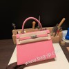 ローズコンフェッティ 1Q/Rose Confetti  シルバー金具  kelly25-089 全手縫い エルメス ケリー25cm 外縫い ヴォーエプソン Epsom