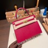 ルビー B5 /Ruby ゴールド金具  kelly25-093 全手縫い エルメス ケリー25cm 外縫い ヴォーエプソン Epsom