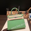 ヴェールクリケット 3I/Vert Criquet シルバー金具  kelly25-101 全手縫い エルメス ケリー25cm 外縫い ヴォーエプソン Epsom