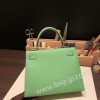 ヴェールクリケット 3I/Vert Criquet シルバー金具  kelly25-101 全手縫い エルメス ケリー25cm 外縫い ヴォーエプソン Epsom