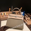 グリエレファント 8C /Elephant Grey シルバー金具  kelly25-104 全手縫い エルメス ケリー25cm 外縫い ヴォーエプソン Epsom