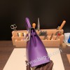 クロッカス 9W /Crocus シルバー金具  kelly25-105 全手縫い エルメス ケリー25cm 外縫い ヴォーエプソン Epsom