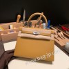 セサミ 2S /Sesame シルバー金具  kelly25-108 全手縫い エルメス ケリー25cm 外縫い ヴォーエプソン Epsom