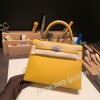 ジョーヌアンブル 9D /Jaune Ambre  シルバー金具  kelly25-110 全手縫い エルメス ケリー25cm 外縫い ヴォーエプソン Epsom