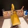 ジョーヌアンブル 9D /Jaune Ambre  シルバー金具  kelly25-110 全手縫い エルメス ケリー25cm 外縫い ヴォーエプソン Epsom