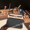  ヴェールシプレス 6O /Vert Cypres シルバー金具  kelly25-123 全手縫い エルメス ケリー25cm 外縫い ヴォーエプソン Epsom
