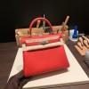 25cm新出荷 ケリー 25 トゴkelly 25cm togo  S3/Rouge Cœur  ルージュクーシルバー金具