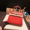 25cm新出荷 ケリー 25 トゴkelly 25cm togo  S3/Rouge Cœur  ルージュクーシルバー金具