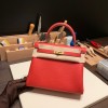 25cm新出荷 ケリー 25 トゴkelly 25cm togo  S3/Rouge Cœur  ルージュクーゴールド金具
