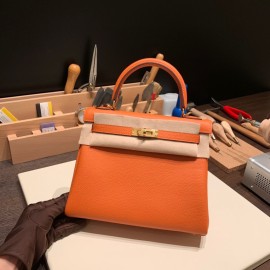 25cm 新出荷 ケリー 25トゴ kelly 25cm togo  93 /Orange オレンジゴールド金具