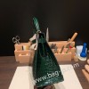 エルメス ケリー 28cm Kelly 28cm  Crocodile Niloticus ヴェールボスフォール W0 /Vert Bosphore  ゴールド金具  kelly28-011 全手縫い