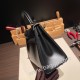 エルメス ケリー 28cm Kelly 28cm  box ボックスカーフ  ブラック 89 /Black (Noir)   Black Hardware    kelly28-012 全手縫い