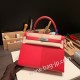 エルメス ケリー 28cm Kelly 28cm  Epsom ヴォーエプソン  ルージュクー  S3/Rouge Cœur シルバー金具 kelly28-031 全手縫い