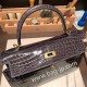 エルメス ケリー 32 Kelly 32cm Crocodile Niloticus グラファイト 88/ Graphite ゴールド金具  kelly32-008 全手縫い