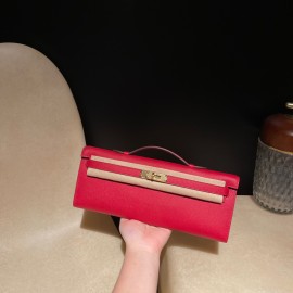 ヴォーエプソン Epsom Q5/Rouse Casaque  ルージュカザック  kellycut-004 全手縫い エルメス HERMES ケリーカット Kelly Cut 