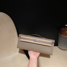 ヴォーエプソン Epsom 18/Étoupe Grey (Étoupe)  エトゥープ  kellycut-005 全手縫い エルメス HERMES ケリーカット Kelly Cut 