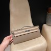 ヴォーエプソン Epsom 18/Étoupe Grey (Étoupe)  エトゥープ  kellycut-005 全手縫い エルメス HERMES ケリーカット Kelly Cut 