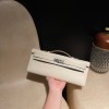 スイフト swift 10/Craie  クレ  kellycut-008 全手縫い エルメス HERMES ケリーカット Kelly Cut 