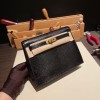 ブラック 89 /Black (Noir)  ゴールド金具  kellydanse-003 全手縫い エルメス ケリーダンス Kelly Dance  リザードナチュラ Lizard  