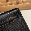 ブラック 89 /Black (Noir)  ゴールド金具  kellydanse-004 全手縫い エルメス ケリーダンス Kelly Dance  リザードナチュラ Lizard  