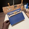 ブルーサフィール 73 /Blue Saphir ゴールド金具  kellydanse-006 全手縫い エルメス ケリーダンス Kelly Dance  リザードナチュラ Lizard  