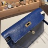 ブルーサフィール 73 /Blue Saphir ゴールド金具  kellydanse-006 全手縫い エルメス ケリーダンス Kelly Dance  リザードナチュラ Lizard  