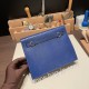 エルメス ケリーダンス Kelly Dance  リザードナチュラ Lizard  ブルーサフィール 73 /Blue Saphir ゴールド金具  kellydanse-006 全手縫い