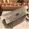 グリアスファルト M8/Gris Asphalt シルバー金具  kellydanse-011 全手縫い エルメス ケリーダンス Kelly Dance  リザードナチュラ Lizard  
