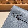 ブルーラン J7/ Blue Lin シルバー金具  kellydanse-014 全手縫い エルメス ケリーダンス Kelly Dance evercolor エバーカラー