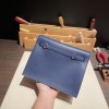 ブルーサフィール 73 /Blue Saphir & 71 /Blue France シルバー金具  kellydanse-019 全手縫い エルメス ケリーダンス Kelly Dance evercolor エバーカラー