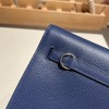 ブルーサフィール 73 /Blue Saphir & 71 /Blue France シルバー金具  kellydanse-019 全手縫い エルメス ケリーダンス Kelly Dance evercolor エバーカラー