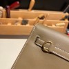 エトゥープ 18 /Étoupe Grey ゴールド金具  kellydanse-030 全手縫い エルメス ケリーダンス Kelly Dance swift スイフト 