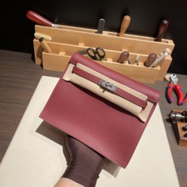 ボルドー 57 /Bordeaux シルバー金具  kellydanse-032 全手縫い エルメス ケリーダンス Kelly Dance swift スイフト 