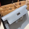 ブルーランJ7 /Blue Lin シルバー金具  kellydanse-037 全手縫い エルメス ケリーダンス Kelly Dance evercolor エバーカラー 