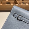 ブルーランJ7 /Blue Lin シルバー金具  kellydanse-037 全手縫い エルメス ケリーダンス Kelly Dance evercolor エバーカラー 