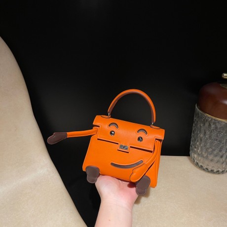 pictoswift 93 Orange シルバー金具 全手縫い エルメス ケリードールピクトKelly dole 