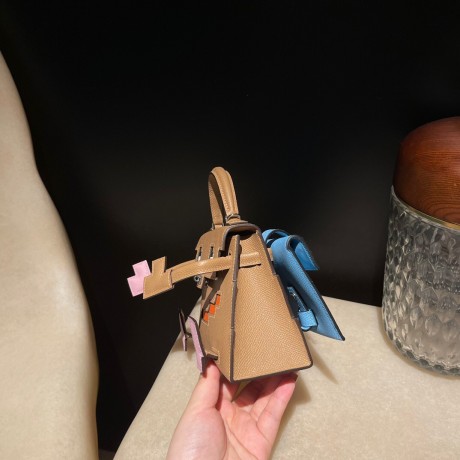 picto0M/Chai シルバー金具 全手縫い エルメス ケリードールピクトKelly dole 