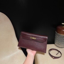 エルメス ショルダーバッグ レディース HERMES ケリー エラン Elan  シェブルミゾル Chevre シェブルミゾル Chevre 0G/Rouge Sellier ルージュセリエ kellyelan-010 全手縫い