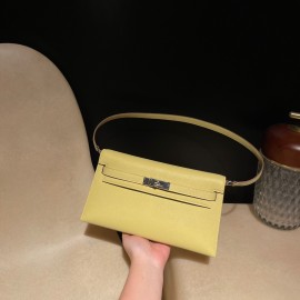 Chevre 1Z/Jaune Poussin  ジョーヌプッサン シェブルミゾル Chevre エルメス ショルダーバッグ レディース HERMES ケリー エラン Elan 