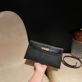 シェブルミゾルChevre 89/Black (Noir) ブラック エルメス ショルダーバッグ レディース HERMES ケリー エラン Elan 