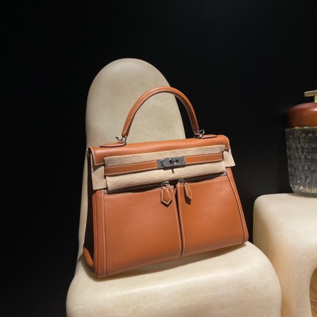 スイフト swift スイフト swift 37 /Gold ゴールド kellylakis-006 全手縫い エルメス ケリーラキ 28 ケリーバッグ 2WAYバッグ 