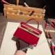 エルメスケリーミニ Kelly bag miniMini Kelly New stock  box  ボックスカーフ ルージュカザック Q5/ Rouse Casaque ゴールド金具   kellymini-010 全手縫い