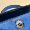 エルメスケリーミニ Kelly bag miniMini Kelly New stock  オーストリッチ ostrich ミコノス 7Q/ Mykonos シルバー金具 kellymini-014 全手縫い